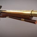 Vintage Flintlock Musket Featuring Wooden Stock Brass Accents And Metal Components