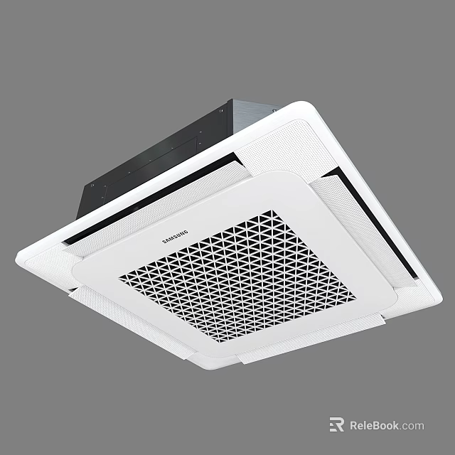 Samsung Ceiling Mounted Square Air Conditioner With Grid Panel As Daily Electrical Appliance 3d model 