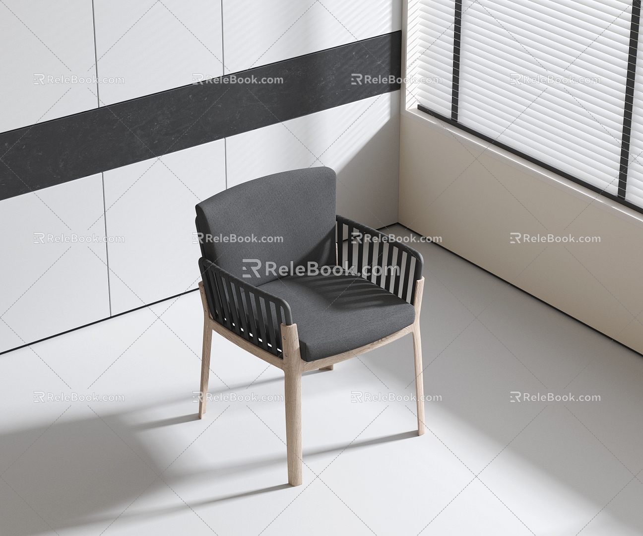 Modern single chair 3d model