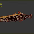 Ornate Vintage Pistol With Gold And Brown Engraved Patterns And Intricate Design Details