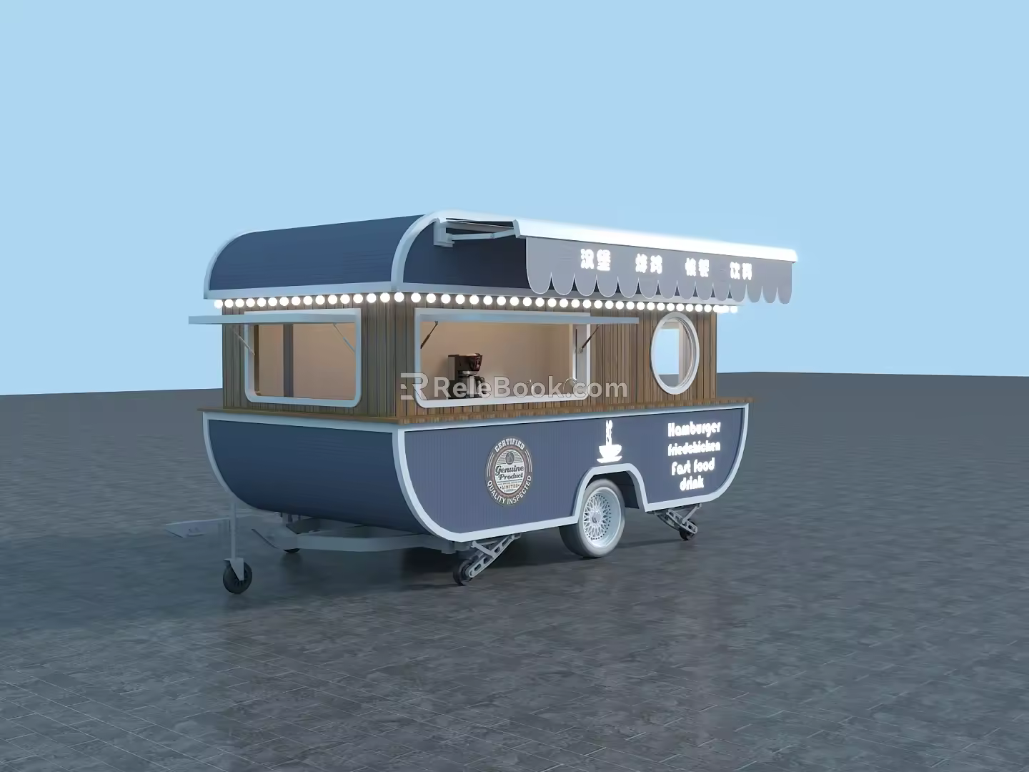 Modern dining car 3d model