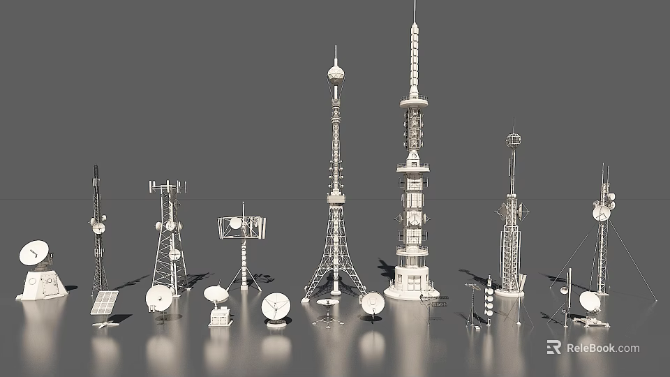 Collection of Modern Military Weapons with Advanced Design and Functional Features 3d model 