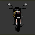 Yellow And White Pulsar Motorcycle With Black Seat And Stylish Design