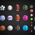 Diverse Sports Equipment Collection Featuring Soccer Volleyball Football Basketball Bowling Balls And Gear