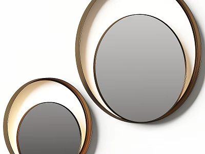 Modern Round Wall Lamps With Metal Frame And Soft Lighting Decorative Design 3d model