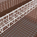 Road Infrastructure Concrete Drainage Structure With Multiple Pipes And Urban Facility Components 3d model