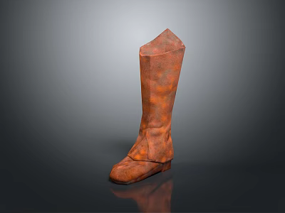 Rusty Vintage Boots A Unique Decorative Household Item With Weathered Design 3d model