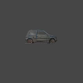Old Blue Car With Rust And Fallen Leaves Parked On Weathered Ground