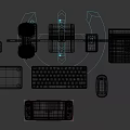 Modern Computer Monitor Setup With Vibrant Display Headphones Smartphone Smartwatch Keyboard Mouse And Tablet