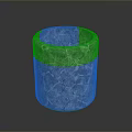 Gray Cylindrical Household Item With Cracked Texture For Storage And Decoration
