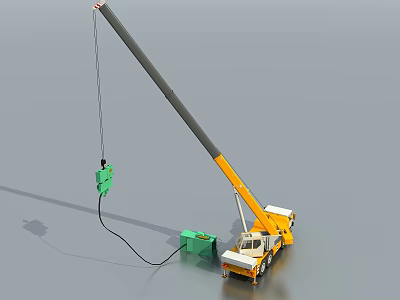 hydraulic vibration hammer pile driver truck crane industrial equipment 3d model 3d model