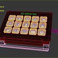 Stream Deck Control Device With Black Panel Blue Illuminated Customizable Icons And Buttons
