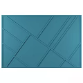 Modern Blue Geometric Wall Decor with Yellow and Black Panel Designs 3d model