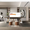 Modern study 3d model