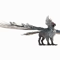 Mythical Bird With Crested Head Detailed Plumage And Elongated Feathery Wings