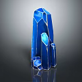 Modern Blue Geometric Decorative Ornament Set With Glossy Finish And Multiple Pieces