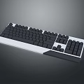 Modern Mechanical Keyboard With Black White Keycaps And Full Size Layout 3d model