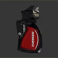 Evinrude Red Black Outboard Motor With Metallic Propeller And Sleek Design
