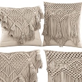 Quiet Pillow Tassel Pillow Fabric Pillow 3d model