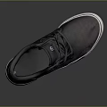 Stylish Black Casual Lace Up Shoes With White Sole And Canvas Upper