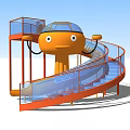 Modern slide indoor slide outdoor slide 3d model