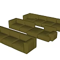 Modern Beige Fabric Modular Sectional Sofa With Spacious Seating And Multiple Layouts 3d model