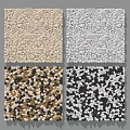Colorful Pebble Textured Stone And Wood Decorative Wall Materials In Varied Tones