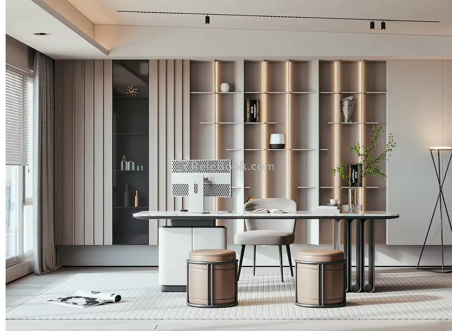 Modern study 3d model