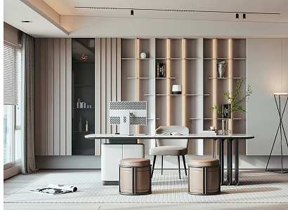 Modern study 3d model