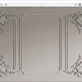 Classical Carved Wall Panels With Ornate Corner Designs And Smooth Central Surface
