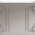 European-style carved wall panel 3d model