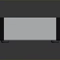 White Storage Box With Black Corners Smooth Surface For Home Daily Use
