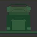 Green Storage Box With Multiple Compartments Handles And Green Base