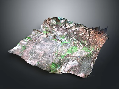 Beautiful Natural Landscape With Rocky Mountain Peaks Green Vegetation And Scenic Terrain 3d model