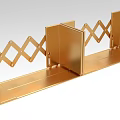 Golden Metal Decorative Ornament Set with Foldable Diamond Pattern for Home Tabletop