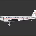 Vintage White Propeller Airplane Model With Colorful Markings And BF EC Wing Logos