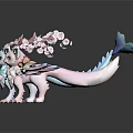 Game and Movie Fantasy Characters with Colorful Wings Horns and Flower Decorations