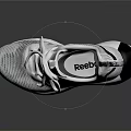White Athletic Shoes With Mesh Upper Black Accents Lace Up And Sleek Sole