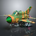 Camouflage Fighter Jet Model With Red Star Emblem And Number 127 Details