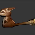 Adorable Reptile Character With Brown White Body Large Ears And Star Shaped Tail