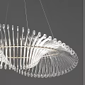 Modern Spiral Crystal Chandelier Hanging In Gray Interior With Elegant Design