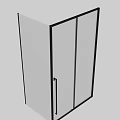 Modern Shower Sauna Enclosure With Glass Door And Black Frame Design