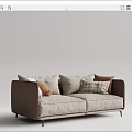 Modern double sofa 3d model