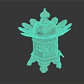 Traditional Golden Ornate Furniture With Petal Shaped Top Carved Body And Legged Base Design