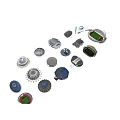 Various Architectural Stadium Models With Dome Structures And Different Shapes