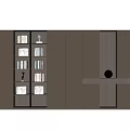 Modern Study Bookcase Bookshelf Display Cabinet Hallway Locker Sideboard Decorative Cabinet Book Book Decorative Ornaments 3d model