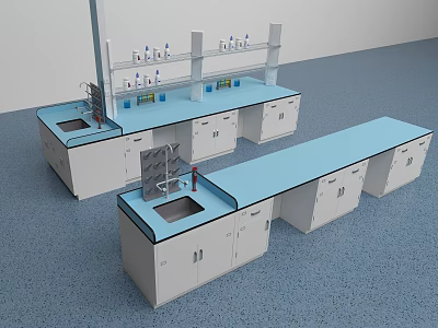 Modern Experiment Table Central Desk Side Table 3d model Modern Experiment Table Central Desk Side Table 3d model