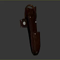 Handcrafted Brown Leather Holster With Stitching And Metal Buckle Design Details