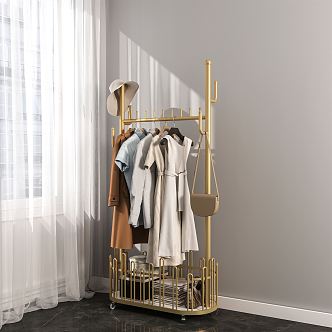 Light Luxury Hanger Simple Coat Rack 3d model