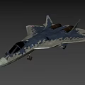 Modern Stealth Fighter Jet Front View With Cockpit Landing Gear And Sleek Fuselage Design
